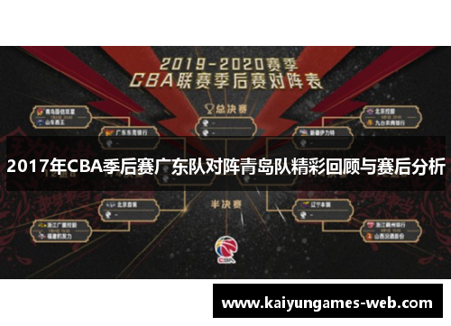 2017年CBA季后赛广东队对阵青岛队精彩回顾与赛后分析